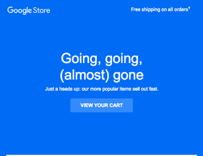 Abandoned cart Google