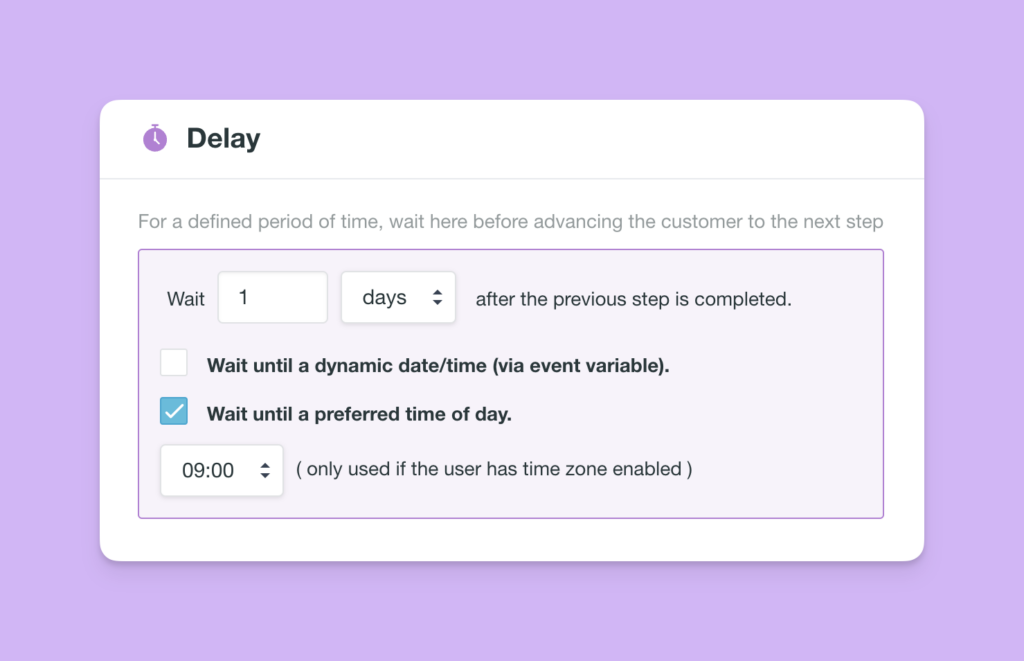 Wait until a preferred time of day