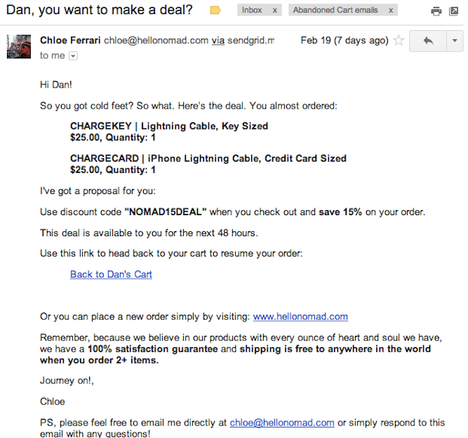 NOMAD Behavioral Email